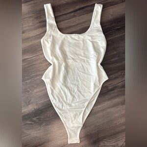 A New Day White Tank Top Bodysuit